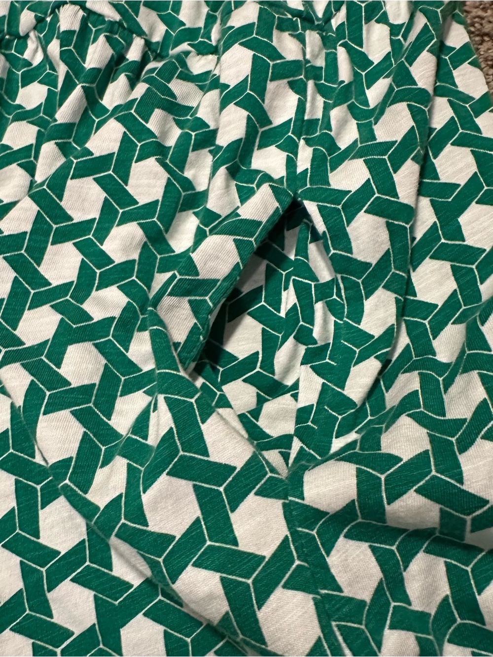 Boden Emma Tiered Jersey Green Short-Sleeve with pockets - Picture 8 of 13